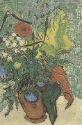 Vincent Van Gogh Wild Flowers and Thistles in a Vase (nn04) Germany oil painting reproduction